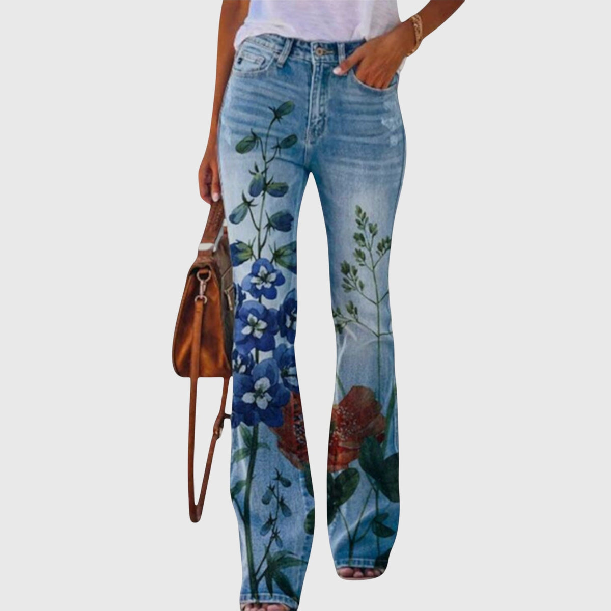 Pantalon Fluide Femme Large Floral Chic 5
