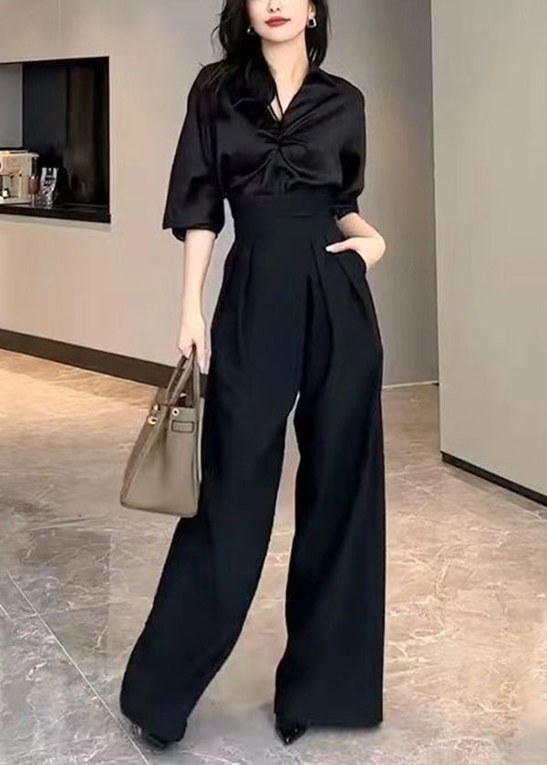 Pantalon Fluide Femme Taille Haute Chic 3