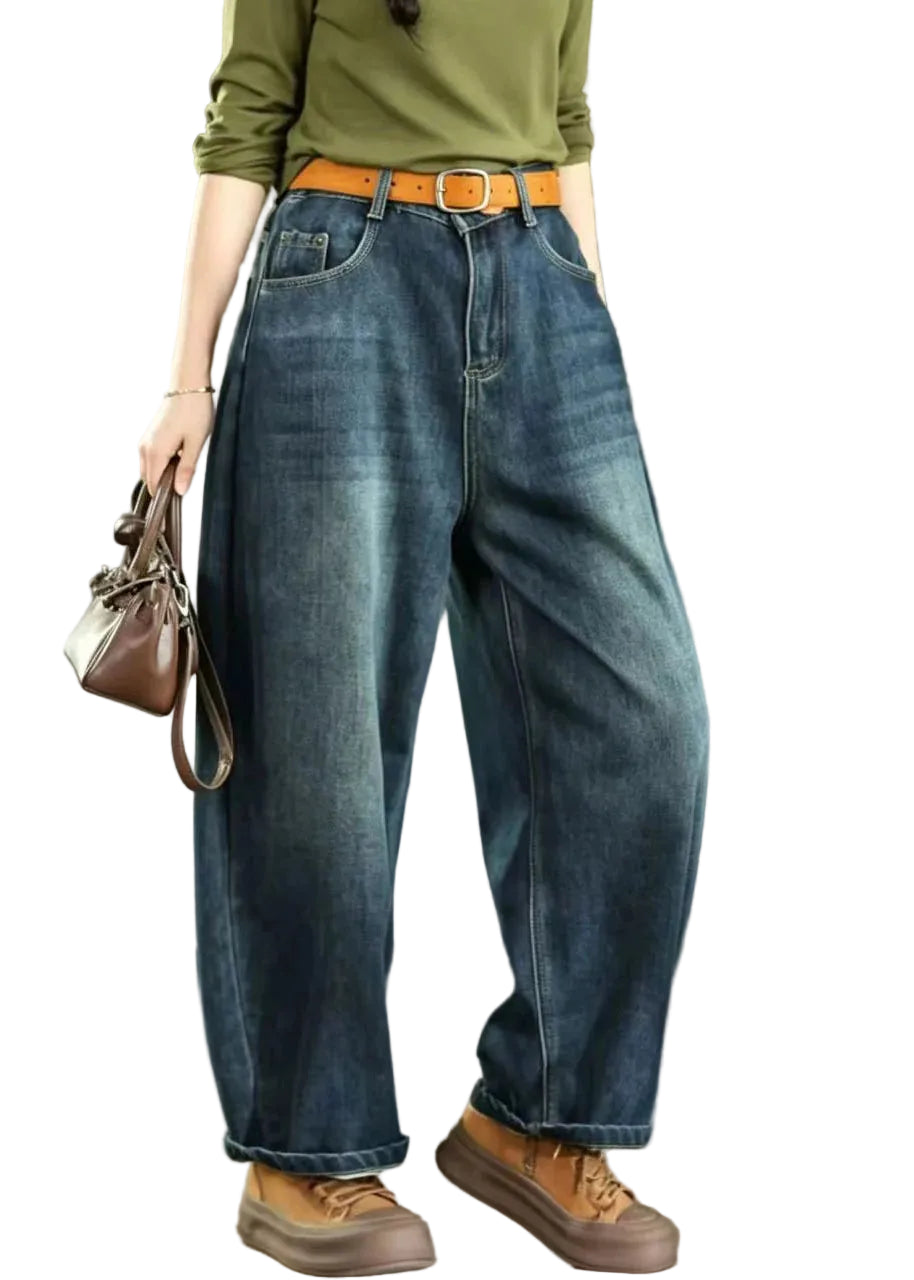 Pantalon Harem Femme Décontracté à Poches Oversize 0