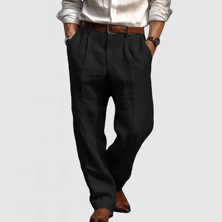 Pantalon Homme Classique Droit en Tissu Durable 4