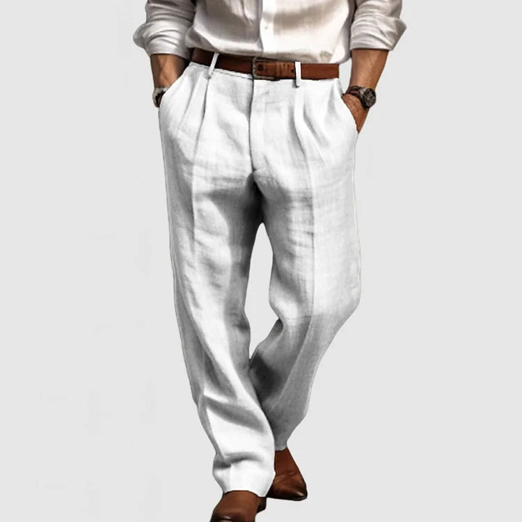 Pantalon Homme Classique Droit en Tissu Durable 5