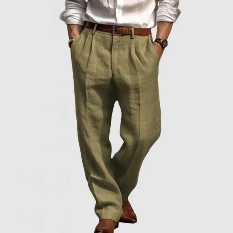 Pantalon Homme Classique Droit en Tissu Durable 6