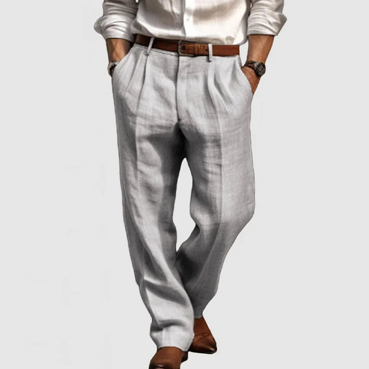 Pantalon Homme Classique Droit en Tissu Durable 7