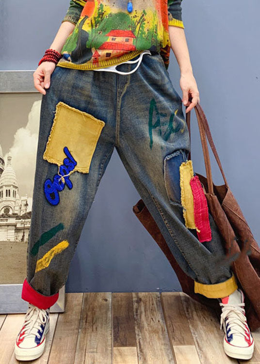 Pantalon Homme Denim Avec Patch Design Unique 3