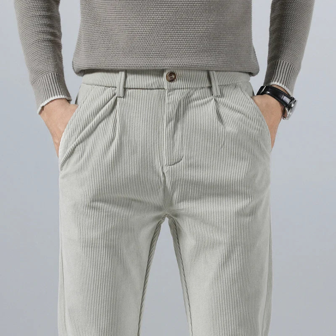 Pantalon Homme Long Côtelé Style Décontracté 5
