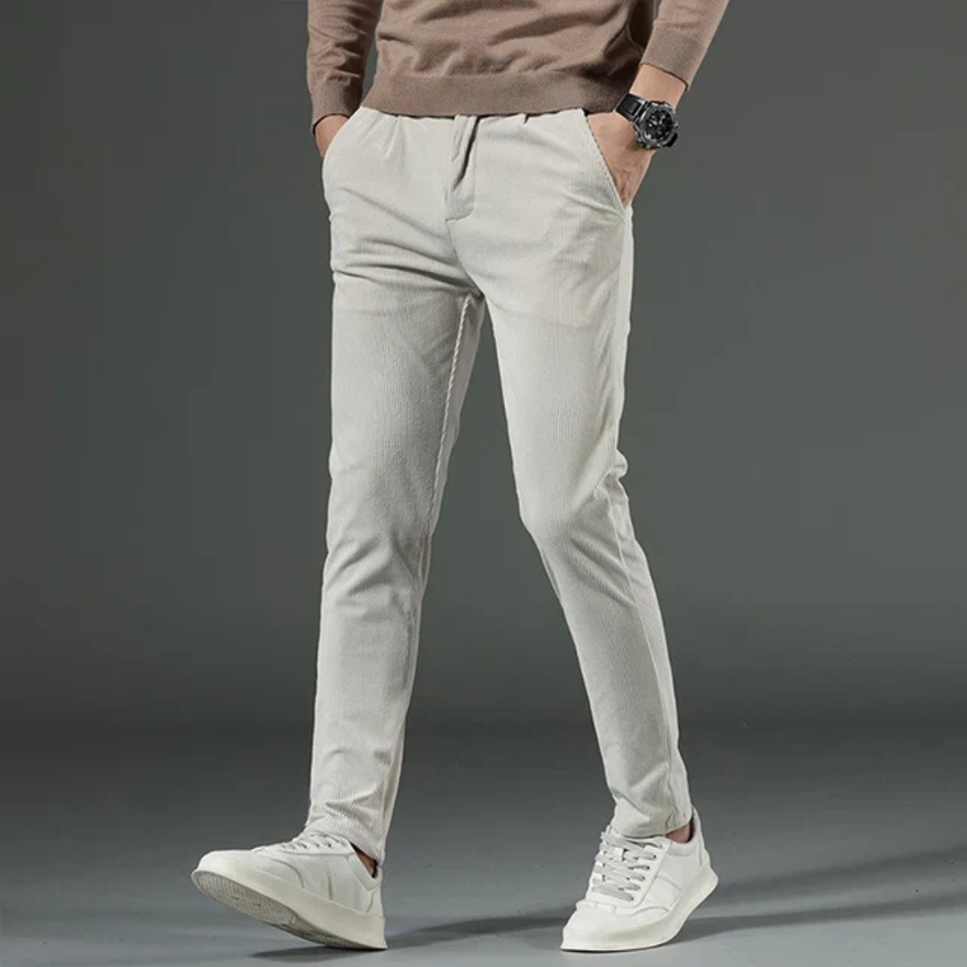 Pantalon Homme Long Côtelé Style Décontracté 6