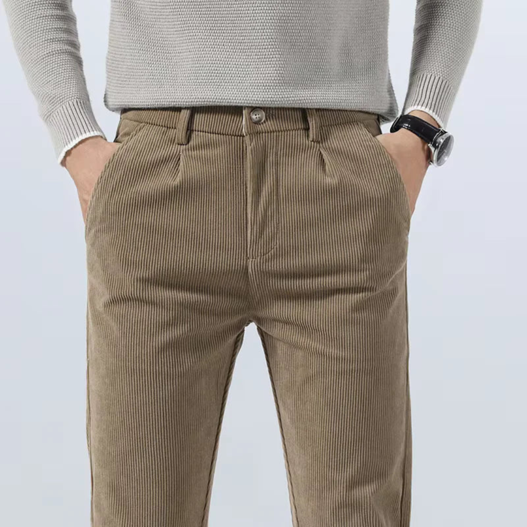 Pantalon Homme Long Côtelé Style Décontracté 7