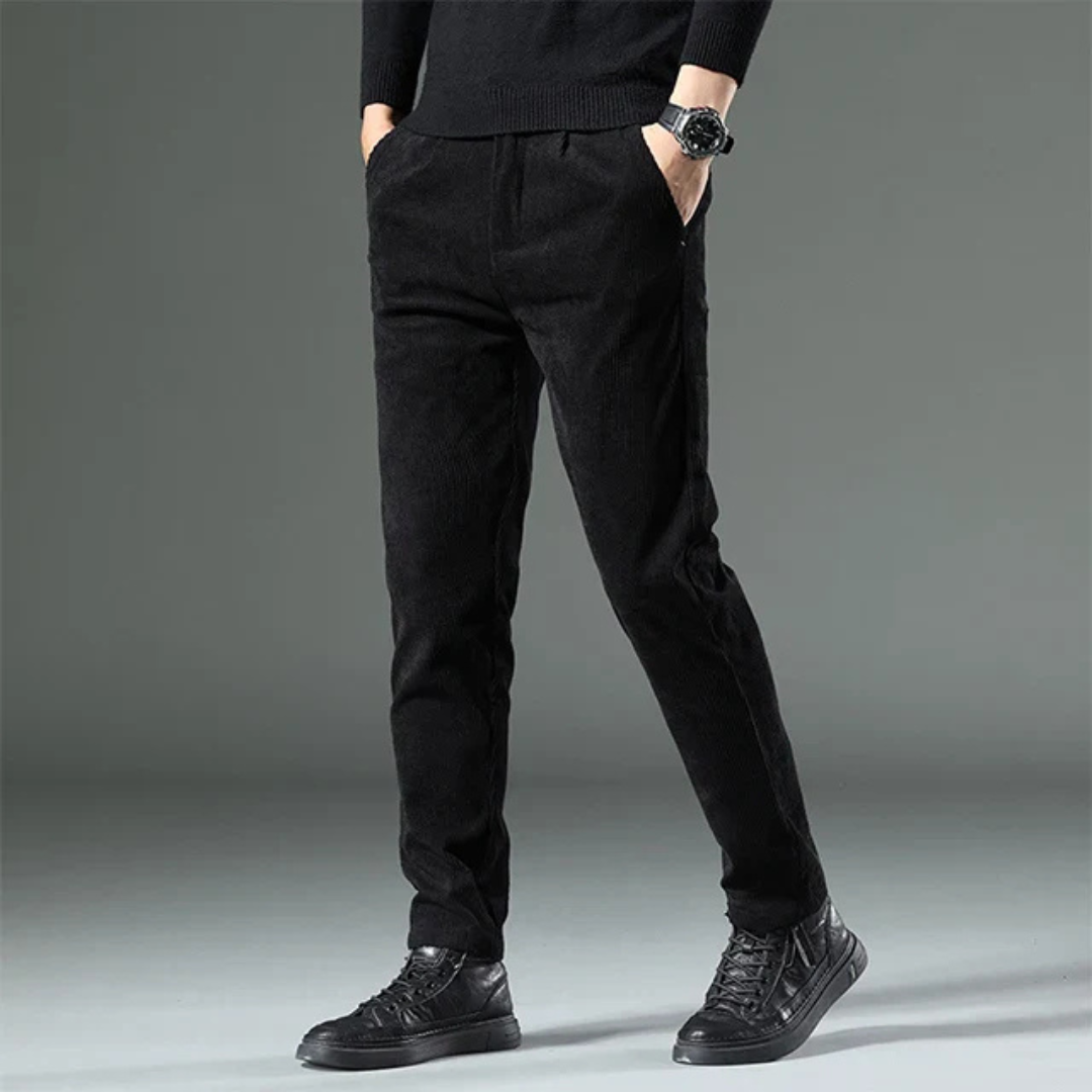 Pantalon Homme Long Côtelé Style Décontracté 9