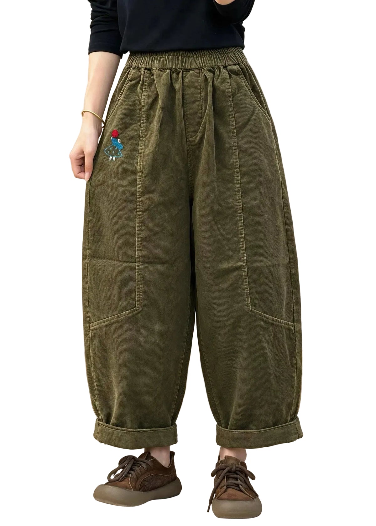 Pantalon Homme Patchwork Style Décontracté Taille Élastique 0