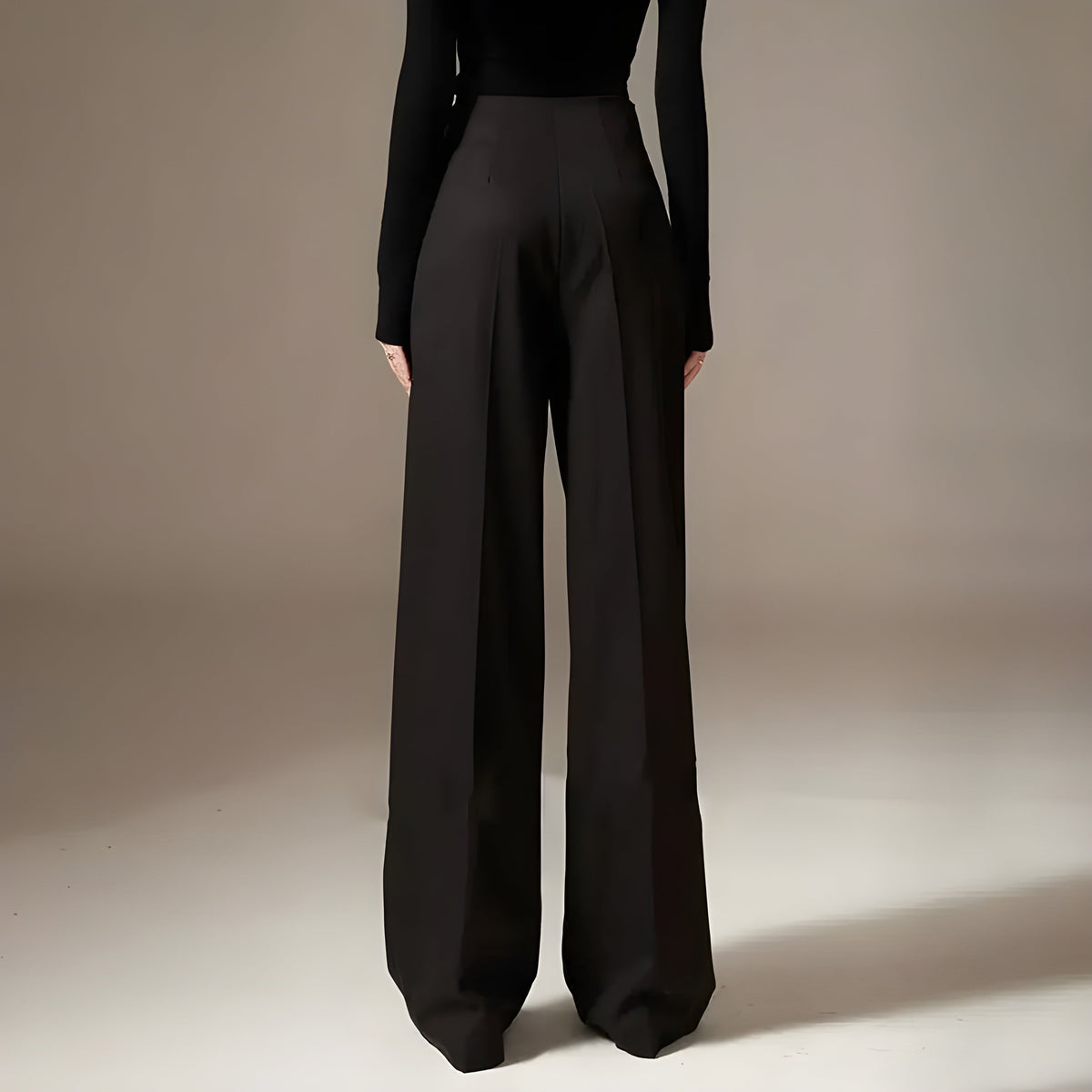 Pantalon Palazzo Plissé Taille Haute 6