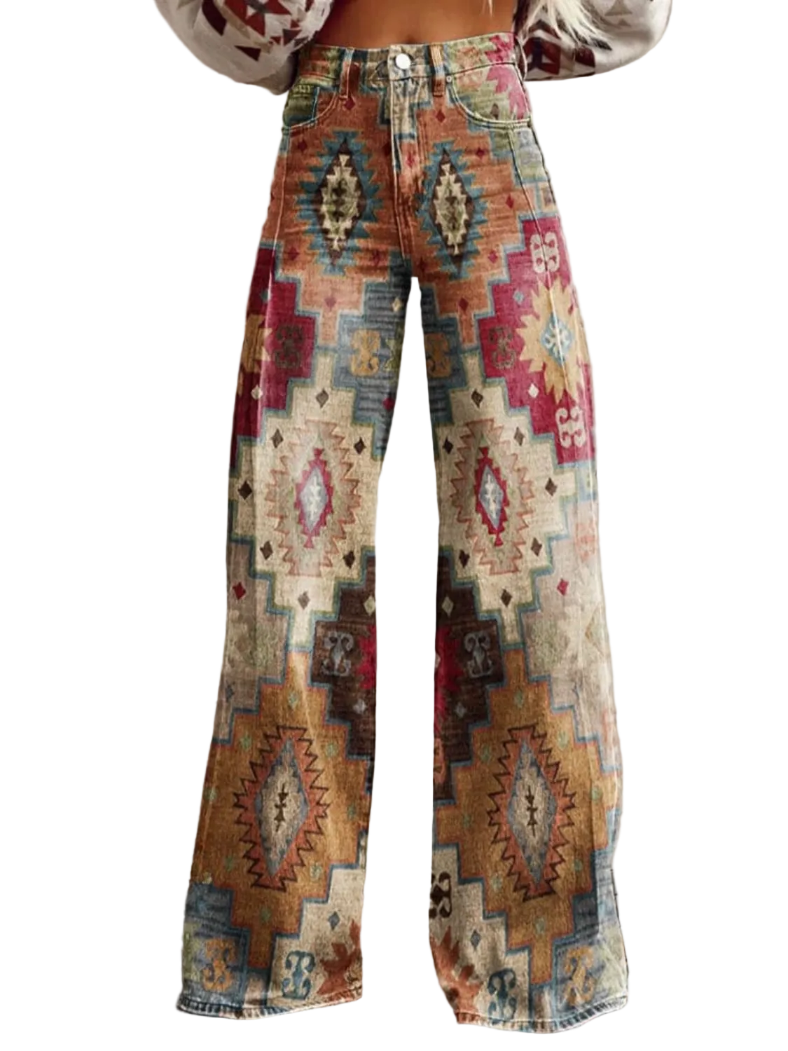 Pantalon Rétro Chevron pour Femmes 0