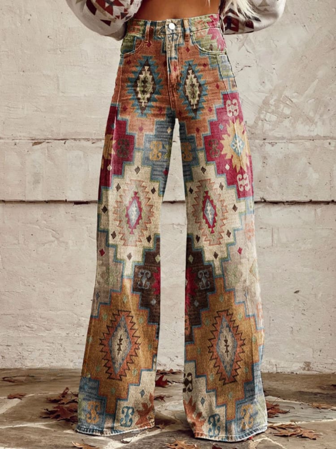 Pantalon Rétro Chevron pour Femmes 1