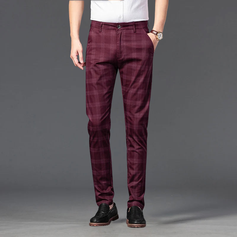 Pantalon à Carreaux pour Homme Style Décontracté 1