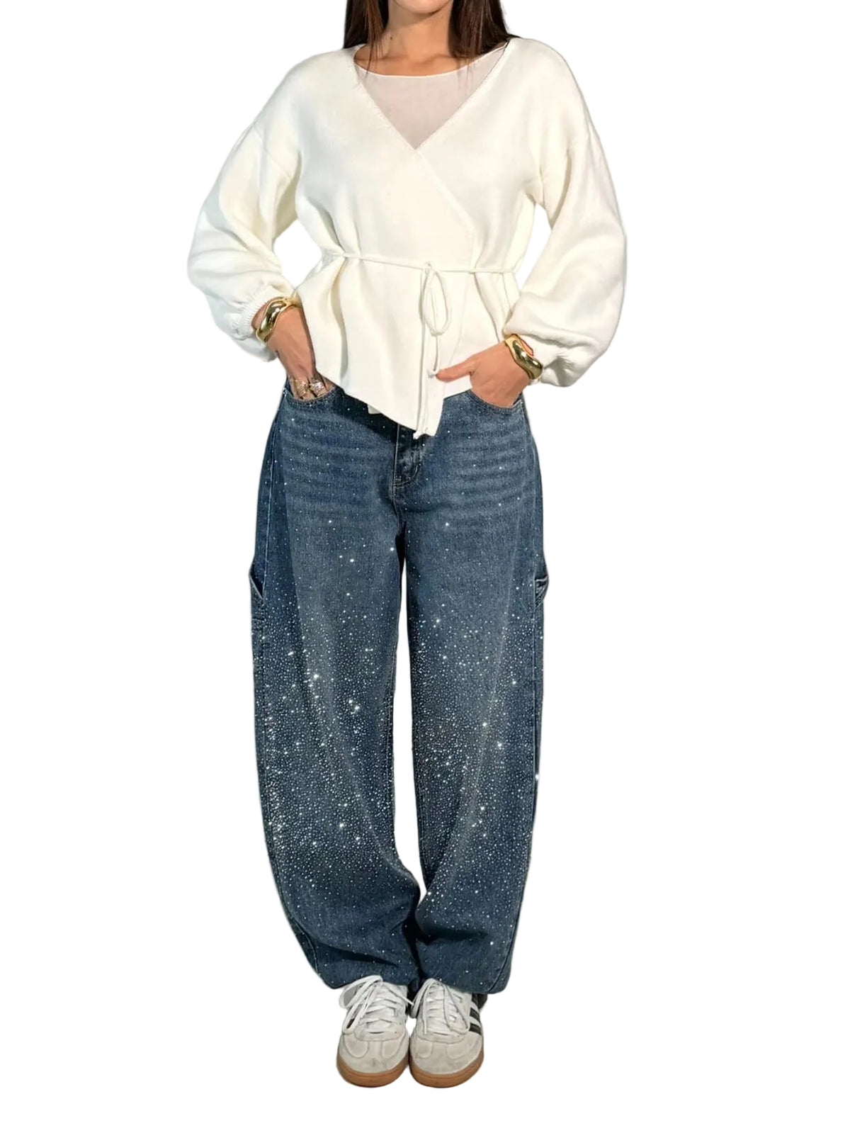 Pantalon à Jambes Larges pour Femme Printanier 0