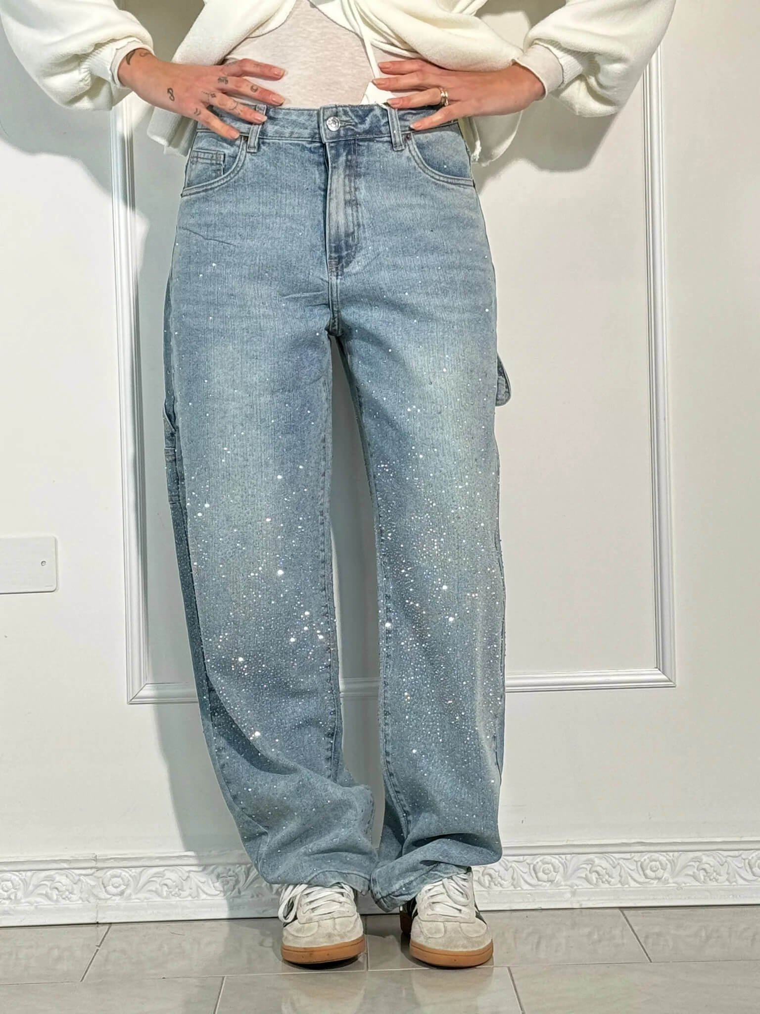Pantalon à Jambes Larges pour Femme Printanier 4