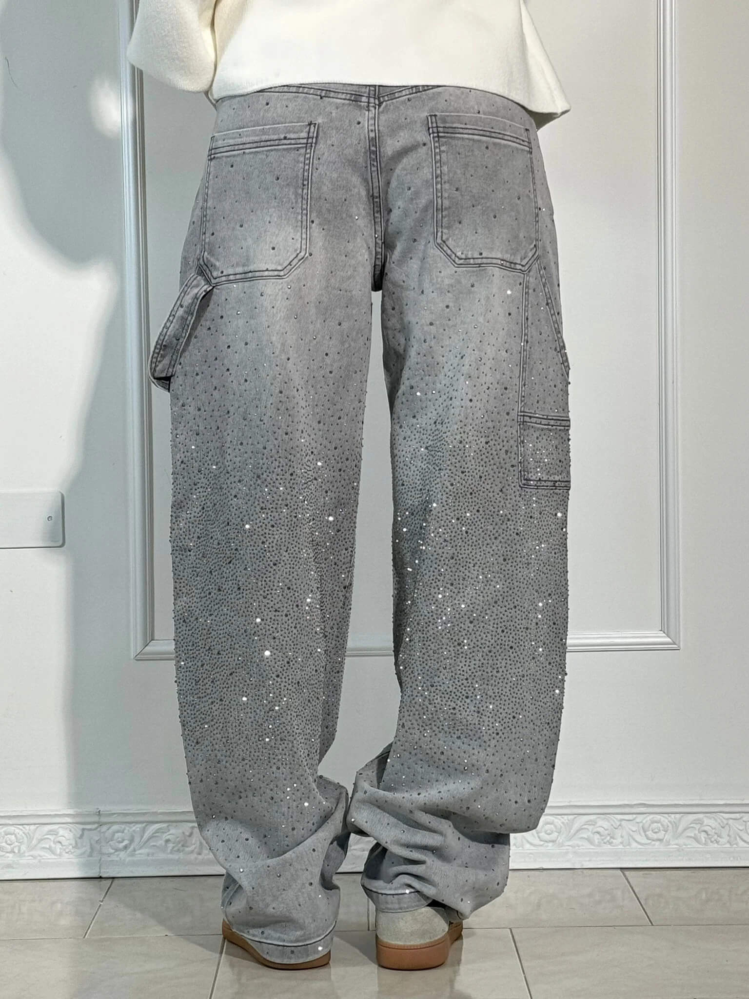 Pantalon à Jambes Larges pour Femme Printanier 9