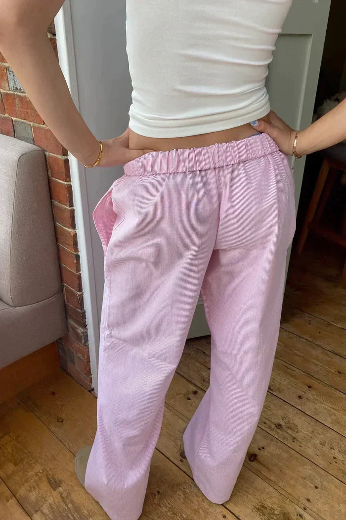 Pantalon ample à rayures pour femme 1