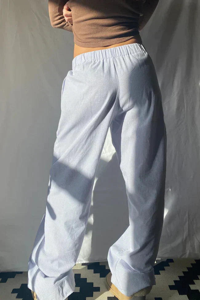 Pantalon ample à rayures pour femme 3