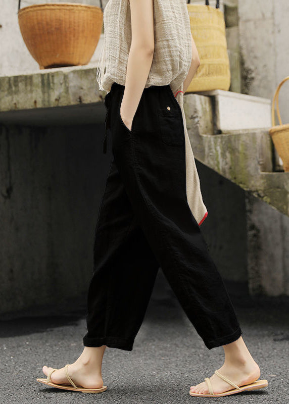 Pantalon d'été pour femmes avec poches blanches 1
