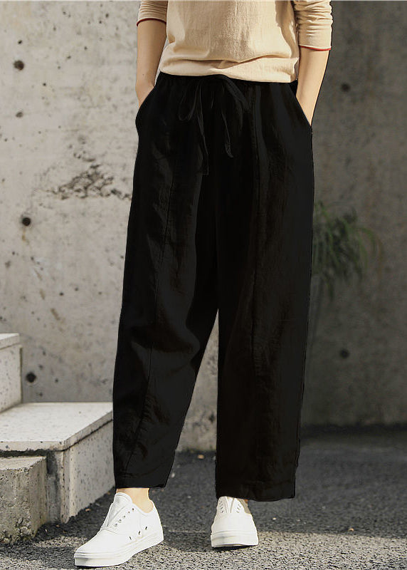 Pantalon d'été pour femmes avec poches blanches 4