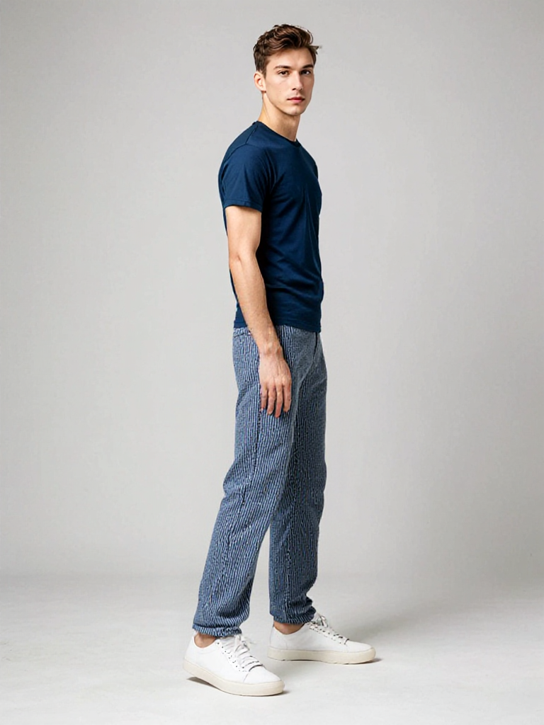 Pantalon de Jogging Homme Cordeau Ajustable en Tissu Doux 1