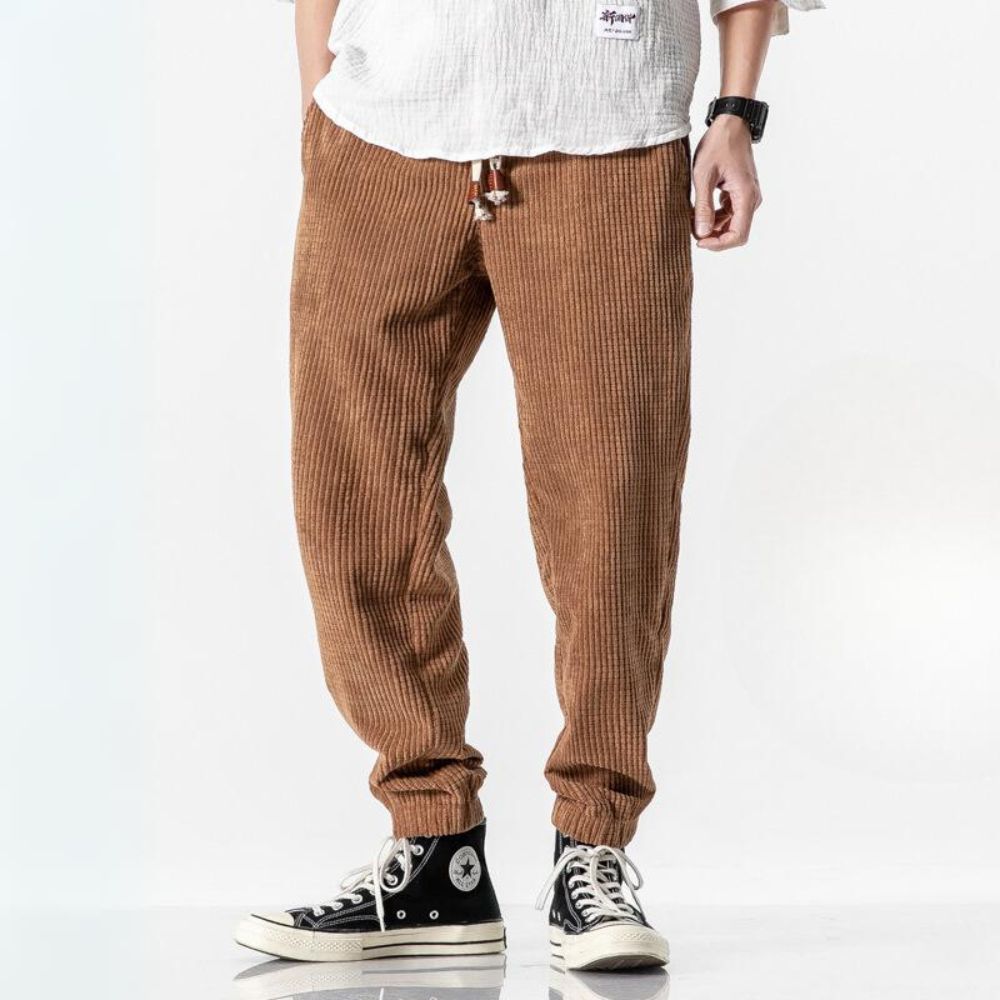 Pantalon de Jogging Homme Cordeau Ajustable en Tissu Doux 7