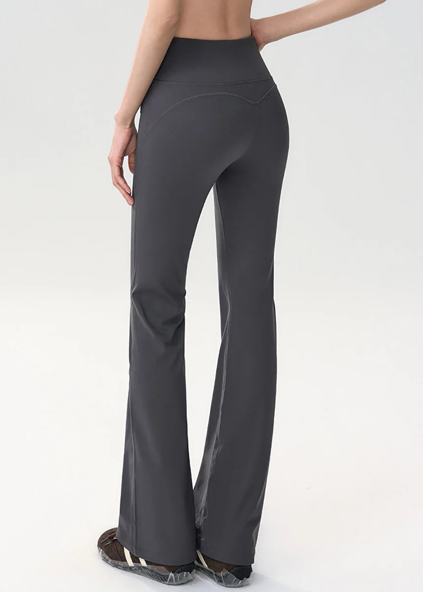Pantalon de yoga femme taille haute évasé 3