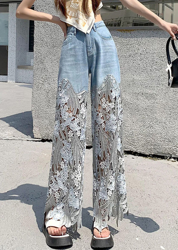 Pantalon en Denim Patchwork pour Femme 1