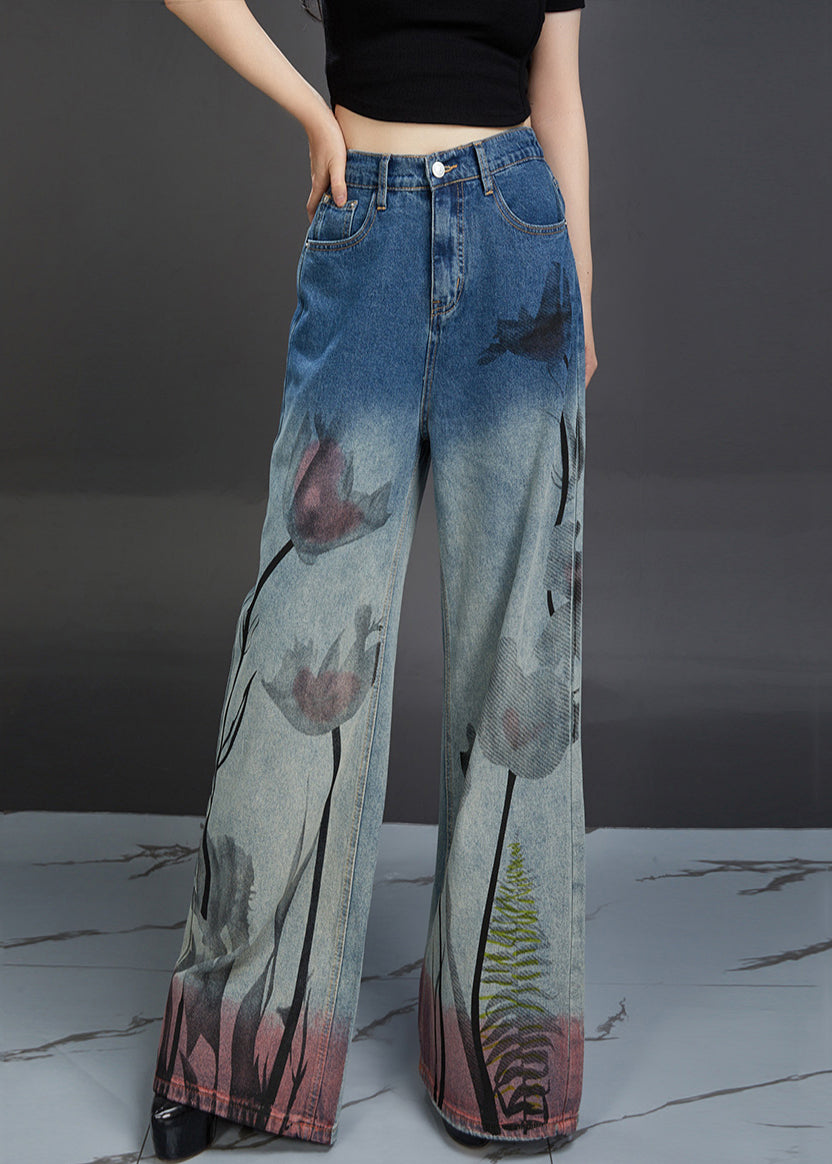 Pantalon en Jean Taille Haute Moderne 3