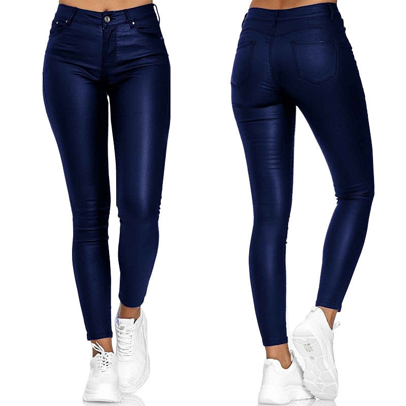 Pantalon en cuir pour femmes style automnal 6
