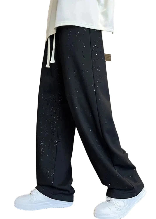 Pantalon homme coupe oversize à taille élastique 1