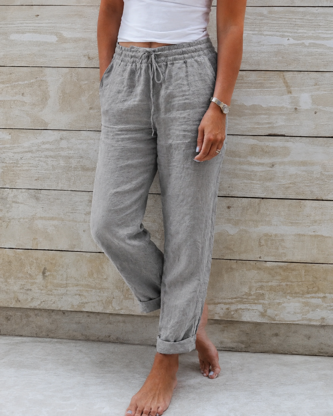 Pantalon léger et ample pour femme, style été 3