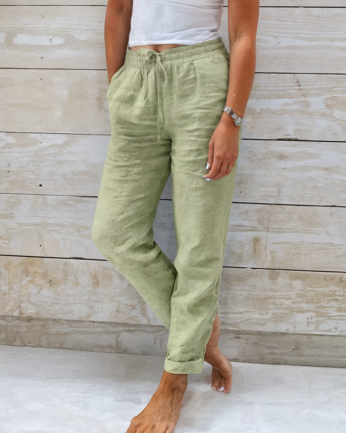 Pantalon léger et ample pour femme, style été 4
