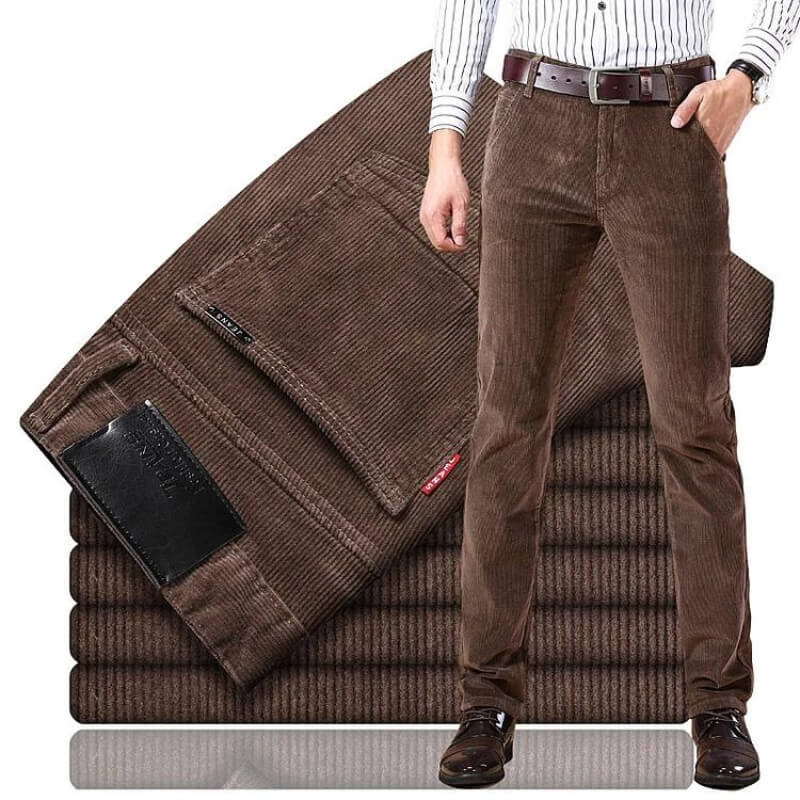Pantalon pour Homme en Velours Côtelé Chic 1