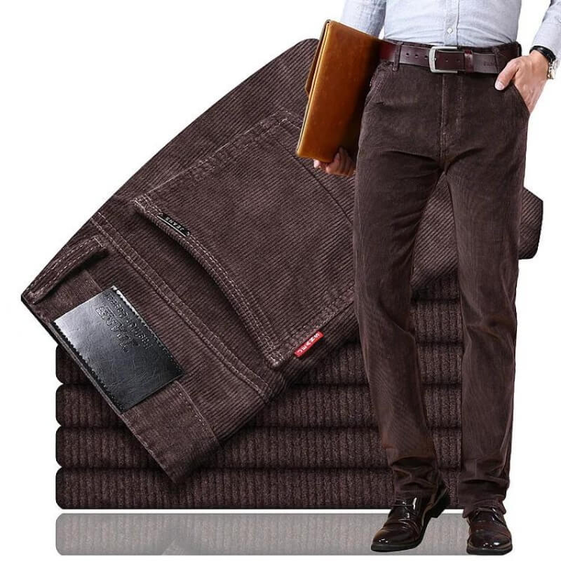 Pantalon pour Homme en Velours Côtelé Chic 2