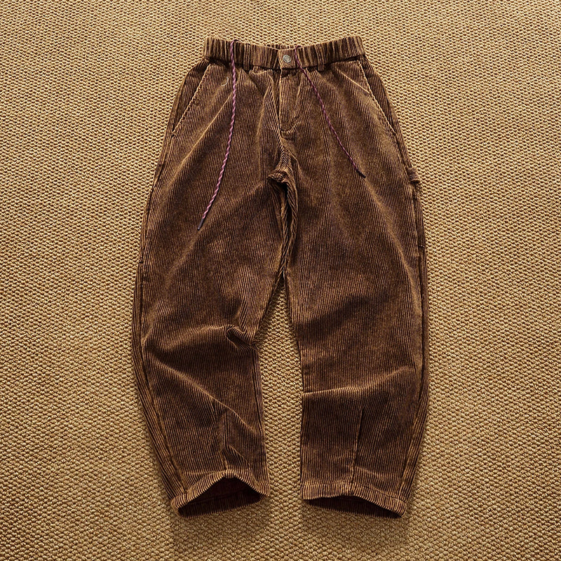 Pantalon pour hommes en velours côtelé décontracté 1