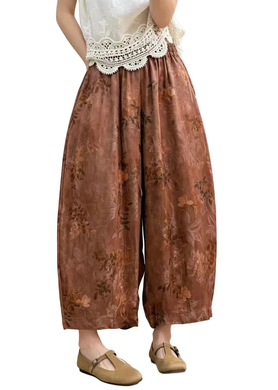 Pantalon sarouel court décontracté pour femme 0