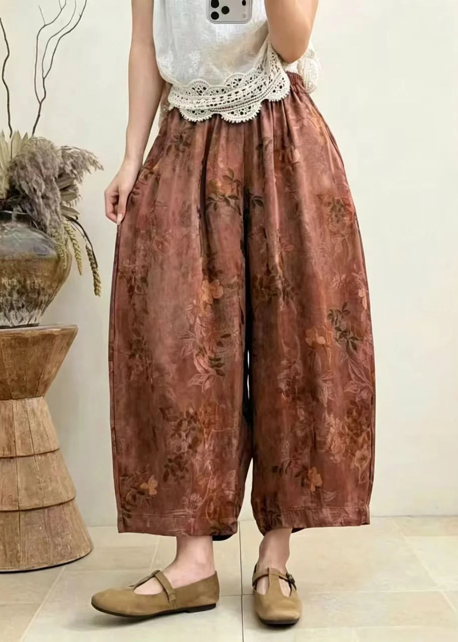 Pantalon sarouel court décontracté pour femme 1