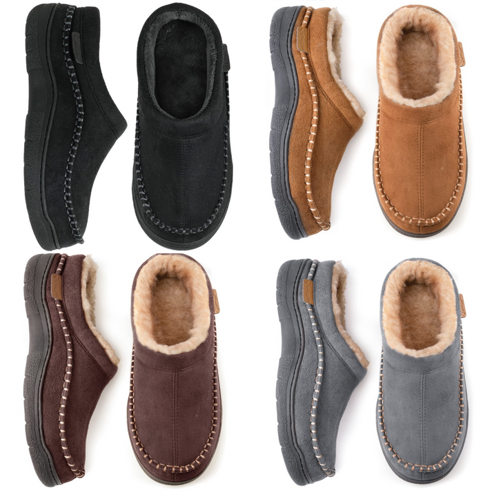 Pantoufles pour Hommes Confortables en Tissu Doux