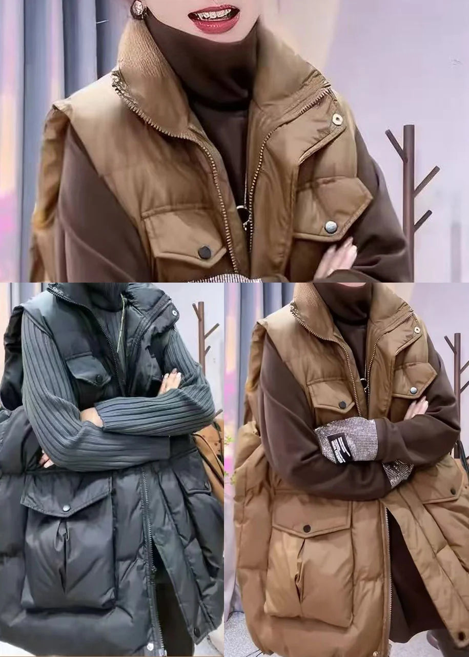 Parka d'hiver pour femme à poches surdimensionnées 4