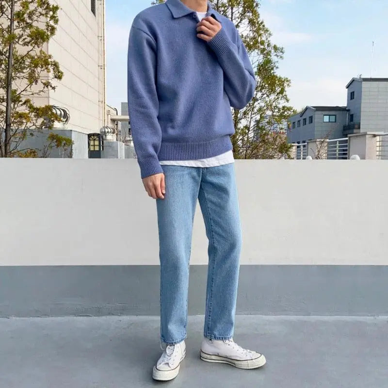 Polo Homme Classique Boutonné Ajusté 4