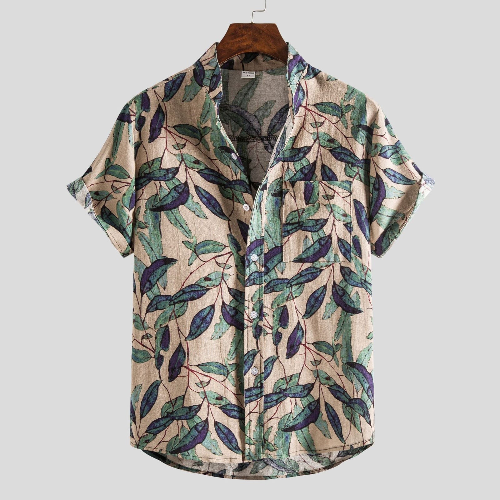 Polo Homme Imprimé Éclatant Manche Longue Coton Doux 2