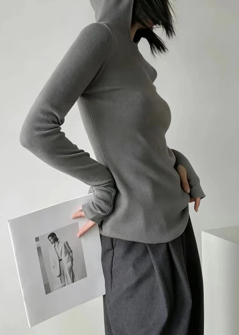 Pull À Capuche Femme Décontracté Manches Longues Avec Passe-Pouces 3