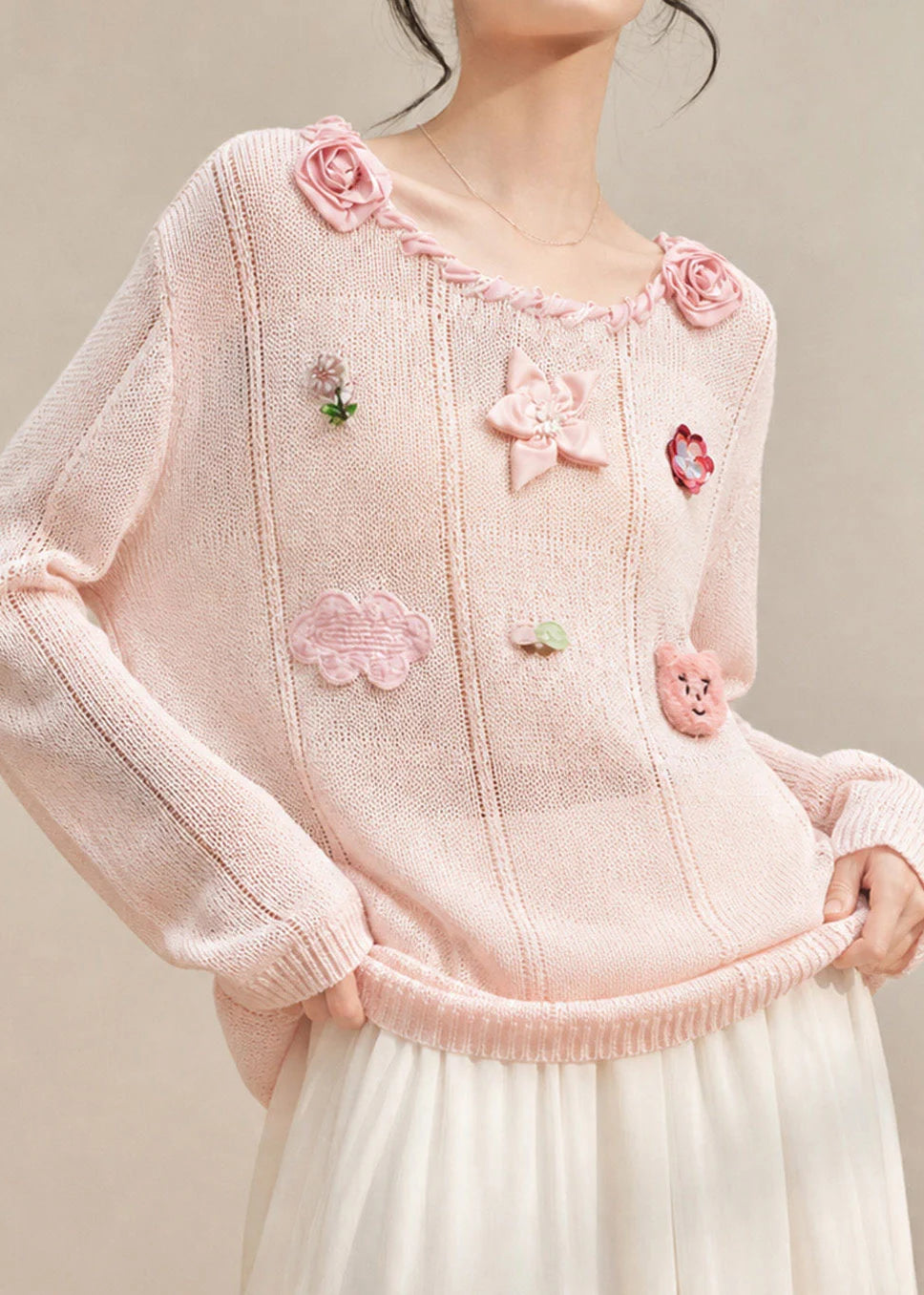 Pull Femme Col Rond Style Décontracté Automnal 3