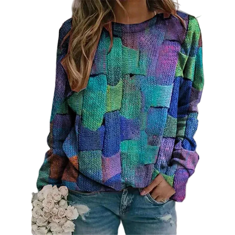 Pull Femme Coloré Automnal Moderne 0