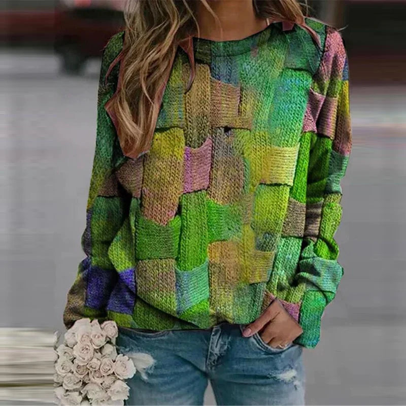 Pull Femme Coloré Automnal Moderne 2