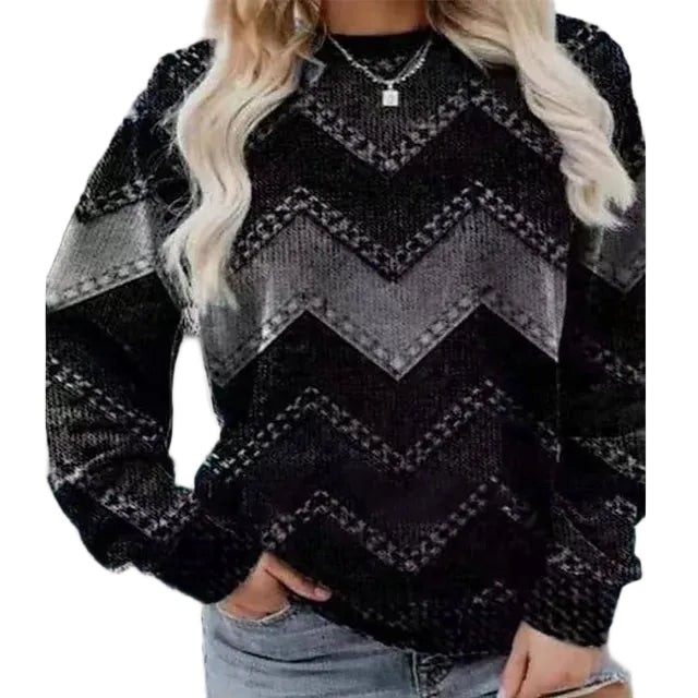 Pull Femme Imprimé Tendance Classique 0