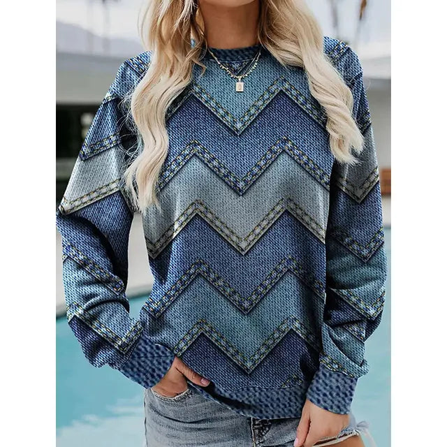 Pull Femme Imprimé Tendance Classique 1