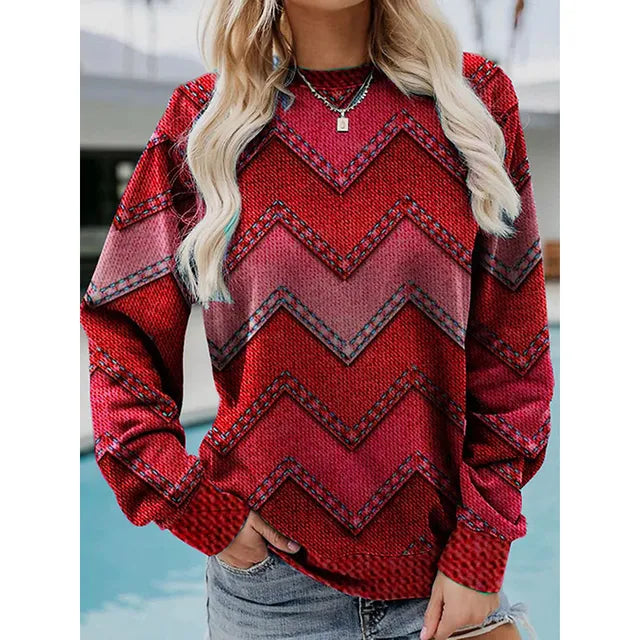 Pull Femme Imprimé Tendance Classique 3