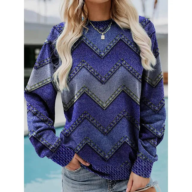Pull Femme Imprimé Tendance Classique 4